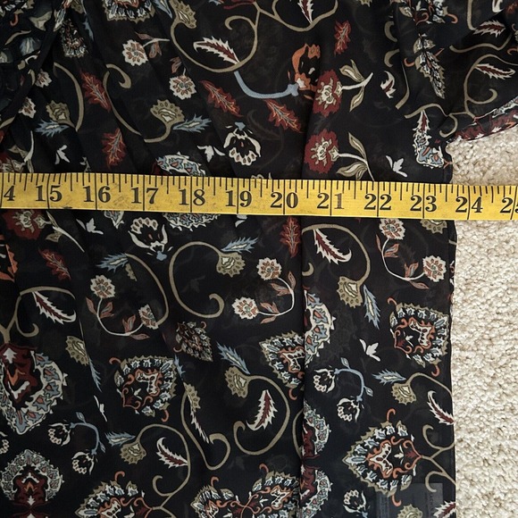 Sachin & Babi Women's Dylan Printed Cutwork Top Blouse Size XS Floral Boho - Picture 8 of 10